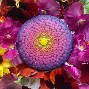 Handgemaltes Mandala (aus Keramik) - Meditation - Handgemacht - Dekorativ - Dot Art