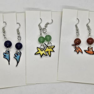 Heartstopper Inspired Earrings | Heartstopper Leaves | Nick and Charlie | LGBTQ | Dangle  Gemstone Earrings | Earrings | Heart Stopper