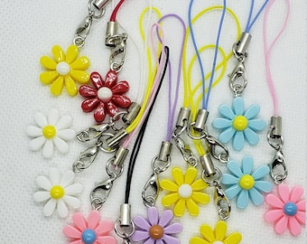Flower Power Phone Charm, Lucky Daisy Gift