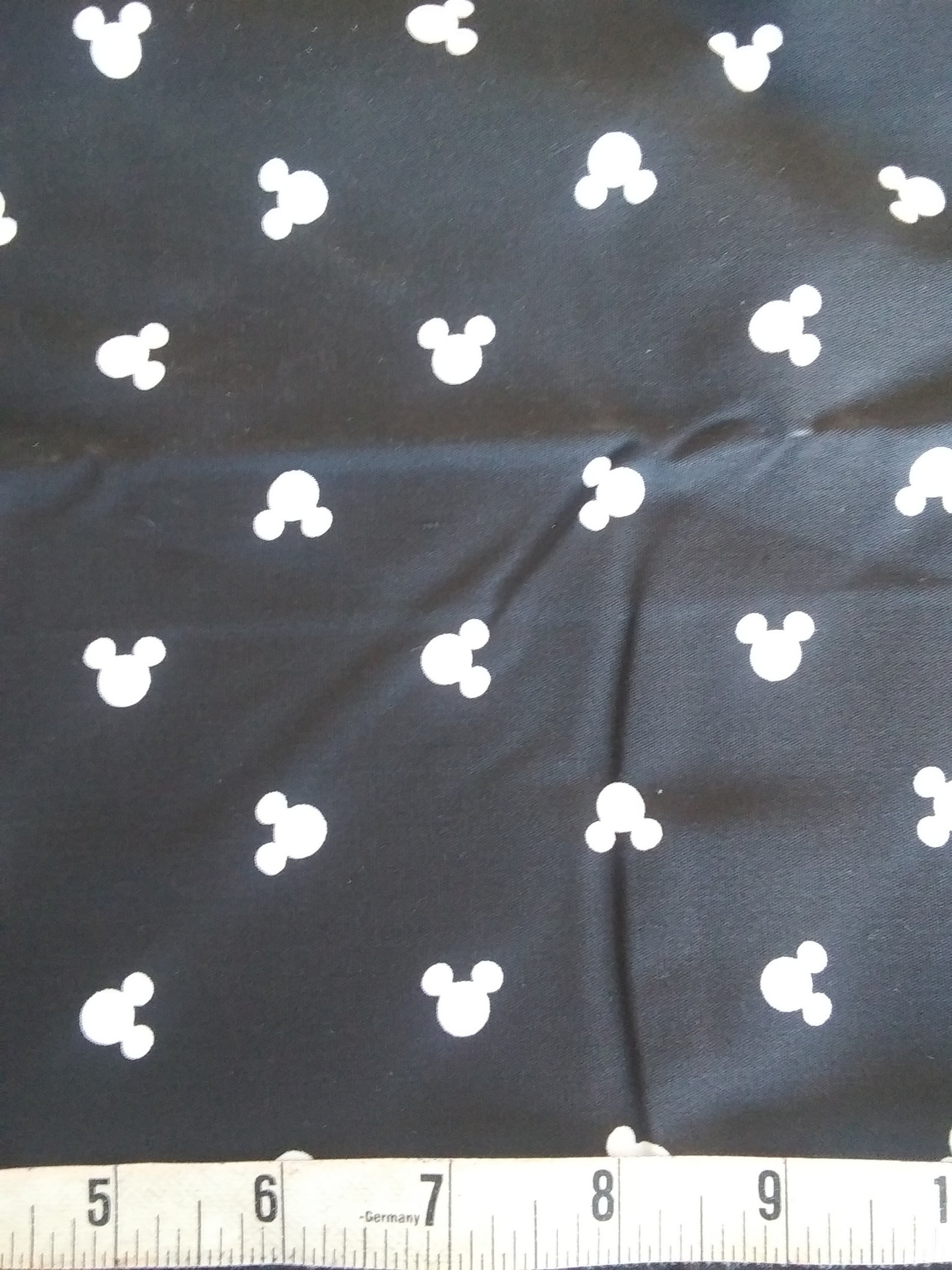 Black and White Mickey Mouse Disney Character Cotton Fabric | Etsy