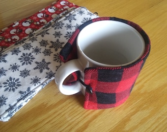 Handmade Mug Cozy | Cotton Mug Warmer for 11oz Mugs