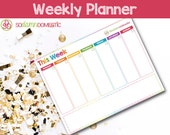 Weekly Printable Planner - Use as a To do list, menu plan, meal planning, water tracker, exercise log, notes, and more
