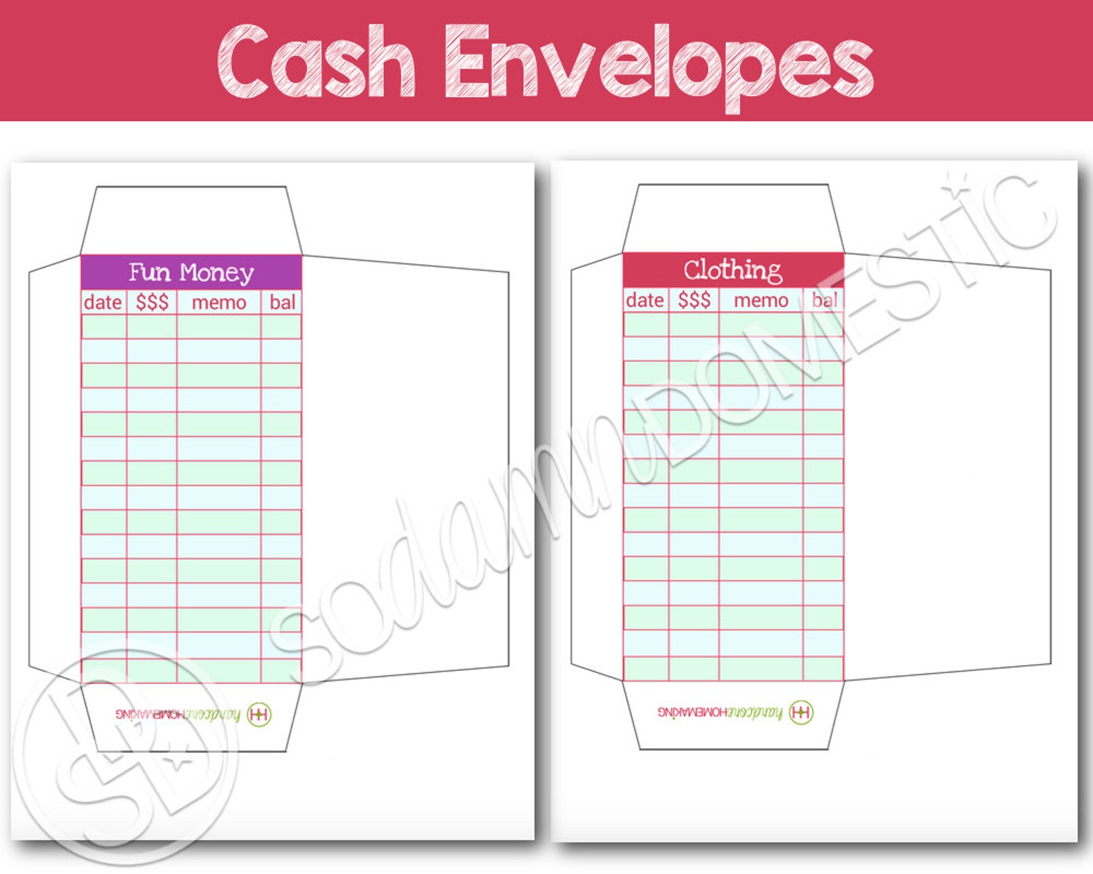 Cash Envelopes Budget Printable - Etsy