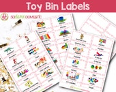 Toy Bin Labels (Pink) - Printable for Classroom or Playroom Baskets & Shelves