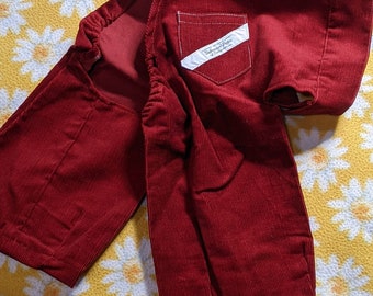 Vintage red Debonaire of California Corduroy Dog Pants