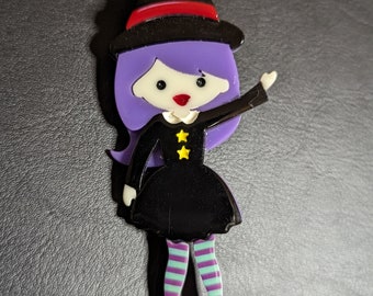 Kawaii Little Witch Halloween Brooch