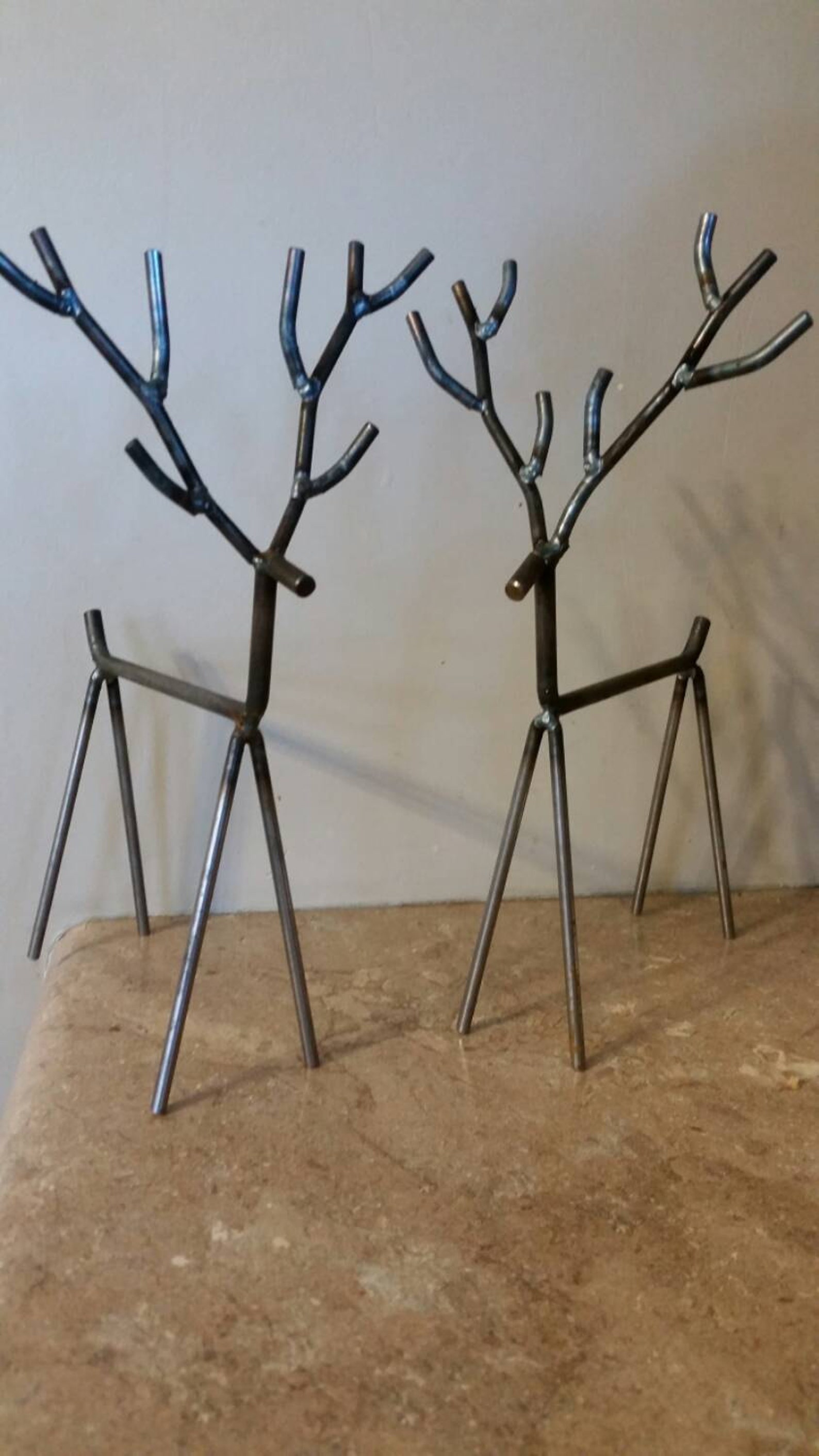 38+ Reindeer Drawing Rustic metal reindeer decor