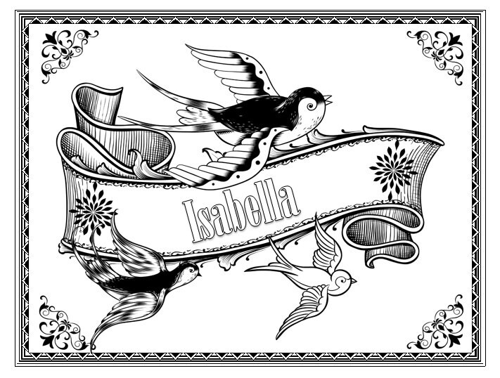 5 Printable Name Coloring Pages/Name Coloring Pages/Custom | Etsy