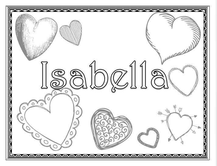 5 Printable Name Coloring Pages/Name Coloring Pages/Custom | Etsy