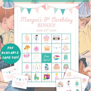 Personalized Birthday Bingo Game: Custom Printable Party Activity (PDF Download)