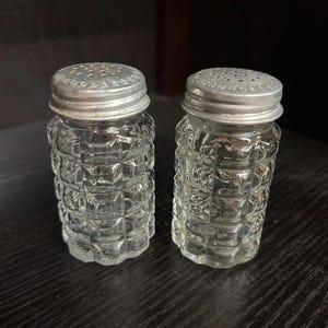 Vintage Salt & Pepper shakers glass