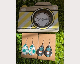 Plant Earrings, Monstera Earrings, Cactus Earrings, Plant Mom Gift, Teardrop Earrings, Plant Lover Gift, Gifts for Her, Trendy Earrings,