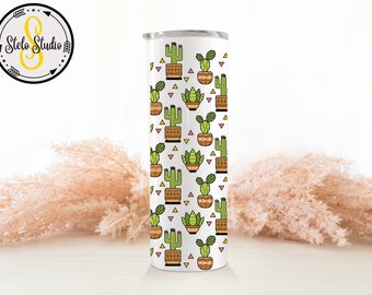 Cactus Tumbler, Sunflower Tumbler, Plant Gift, Plant Lover Gift, Cactus Cup, Sunflower Cup, Gift for Plant Lover, Cute Plant Tumbler, Bottle