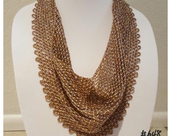 Solid Netted Beaded Scarf Pattern