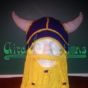 ADULT MINNESOTA VIKINGS inspired hat - Adult one size (male)