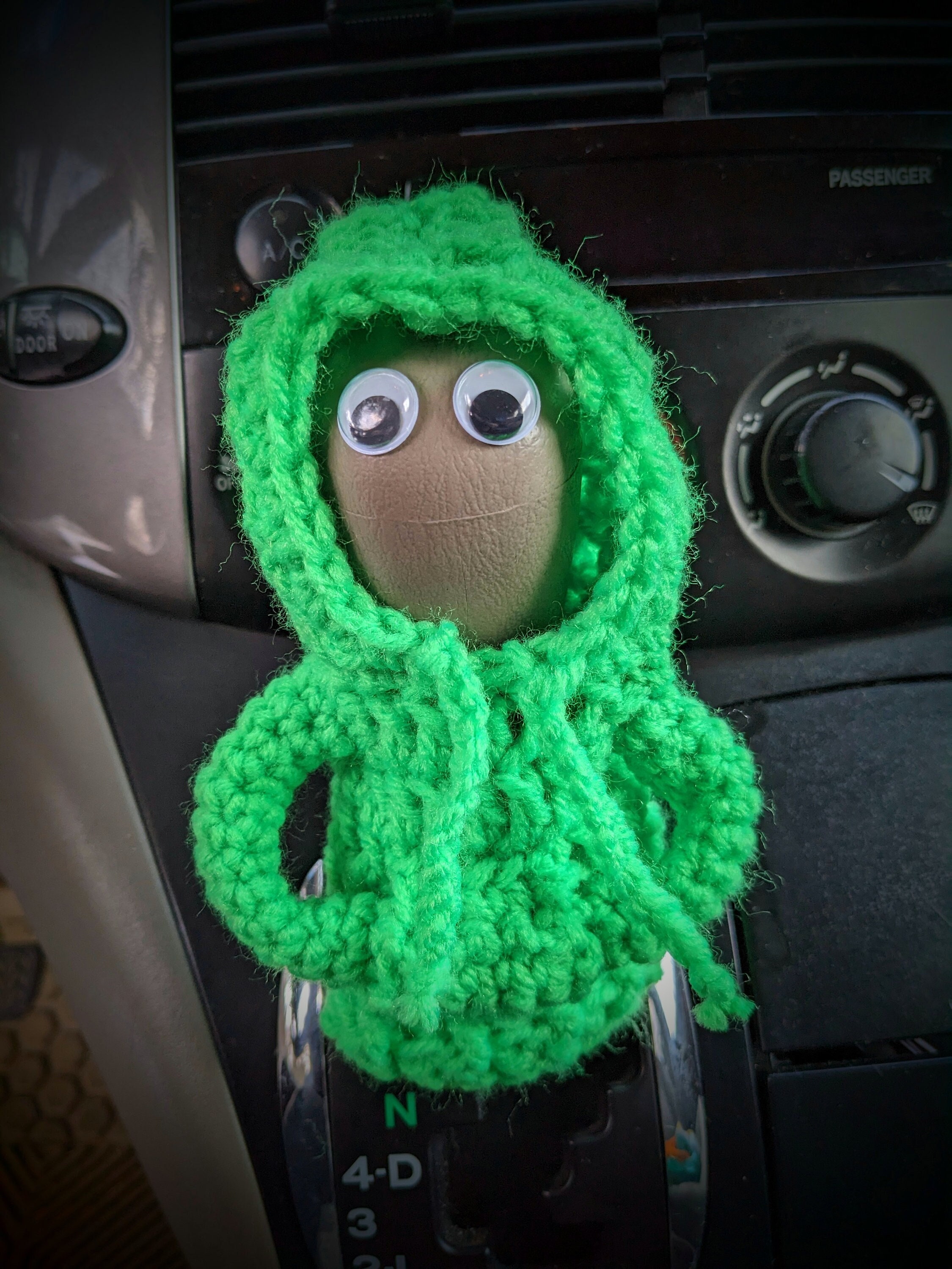 Gear Shift Hoodie Crocheted Shift Knob Hoodies Funny Car Accessory