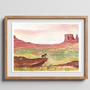 Cowboy Landschaft Druck