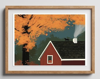 October Landscape Art Print