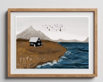Icelandic Cottage Art Print