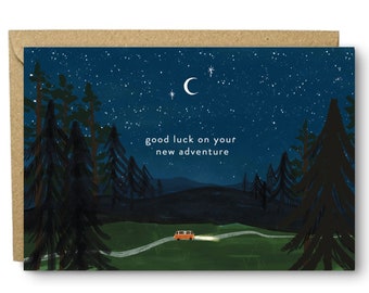 Good Luck on Your New Adventure Campervan Card