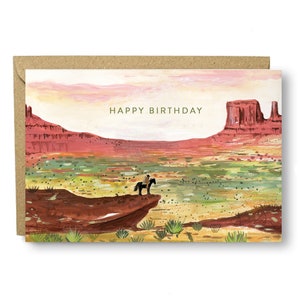 Carte de cow-boy joyeux anniversaire