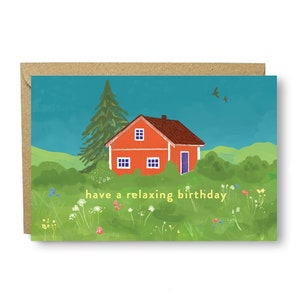 Relaxing Birthday Summerhouse Card