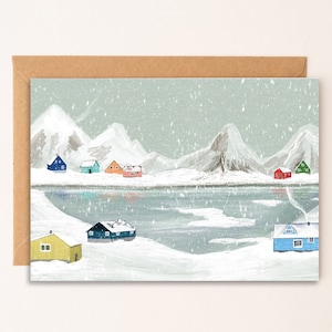 Snowy Greenland Cabins-kaart
