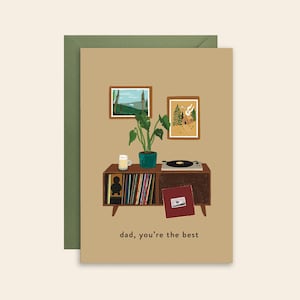 Carte Meilleur papa pour disques vinyles