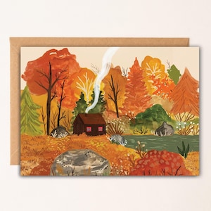 Autumn Cabin Card
