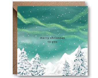 Merry Christmas Skies Christmas Card