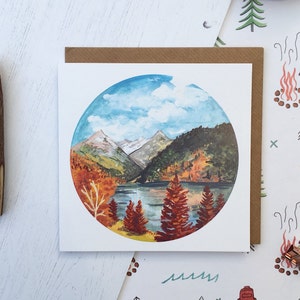 Kaart Rocky Mountains in herfst