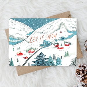 Carte de Noël Qu'il neige