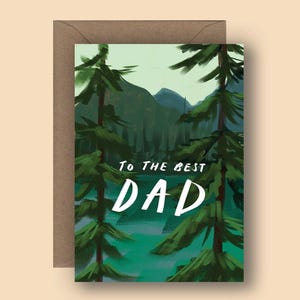 Carte Meilleur papa forêt