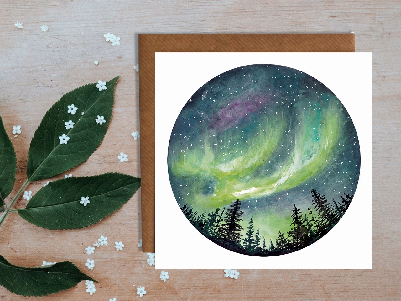 Northern Lights Greetings Card