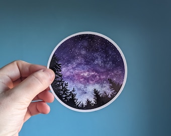 Night Sky in New Zealand Vinyl Sticker