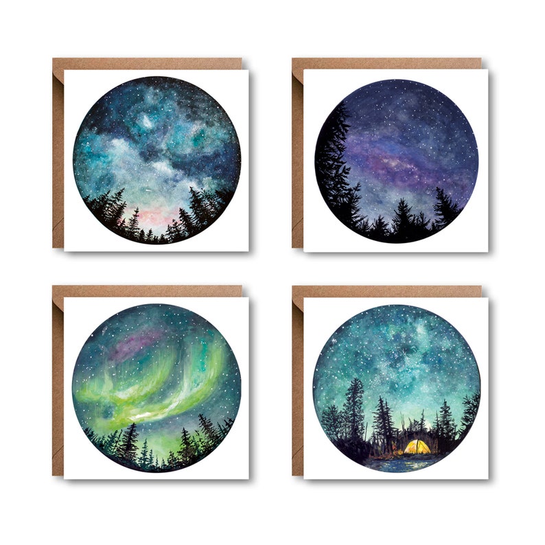 Starry Sky Cards Set of 4 image 2