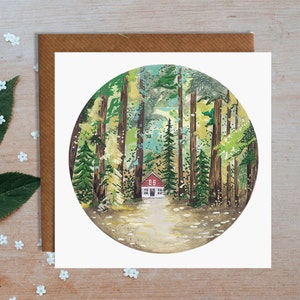 Cabin In The Woods Grußkarte
