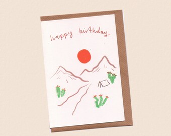 Hiker Happy Birthday Etsy