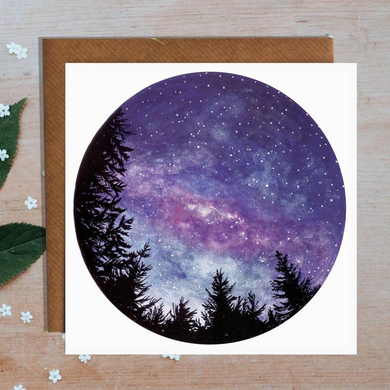 Night Sky in New Zealand Greetings Card image 1
