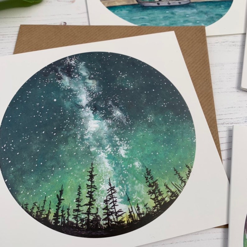 Set of 4 Scandinavia Cards Etsy UK