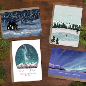Mixed Scandi Christmas Card Set | Pack of 4 Designs