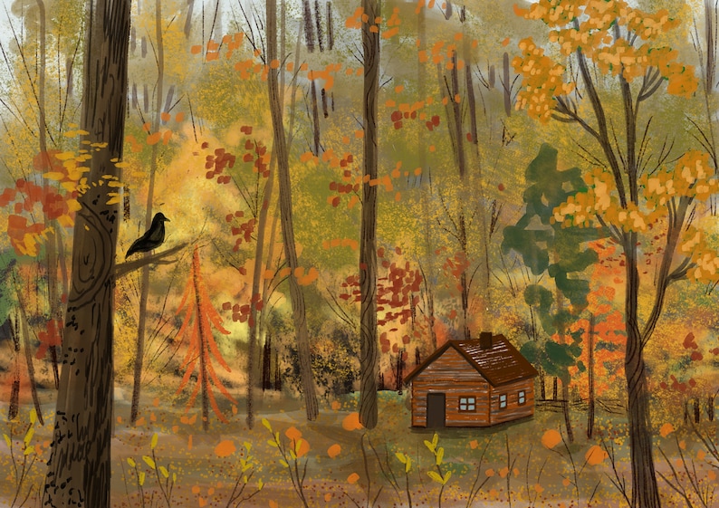 Great Smoky Mountains Cabin Art Print image 2