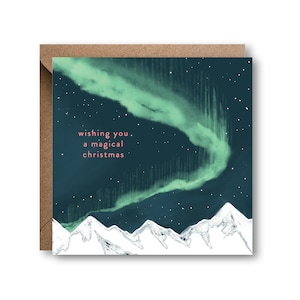 Carte de Noël cieux magiques de Noël