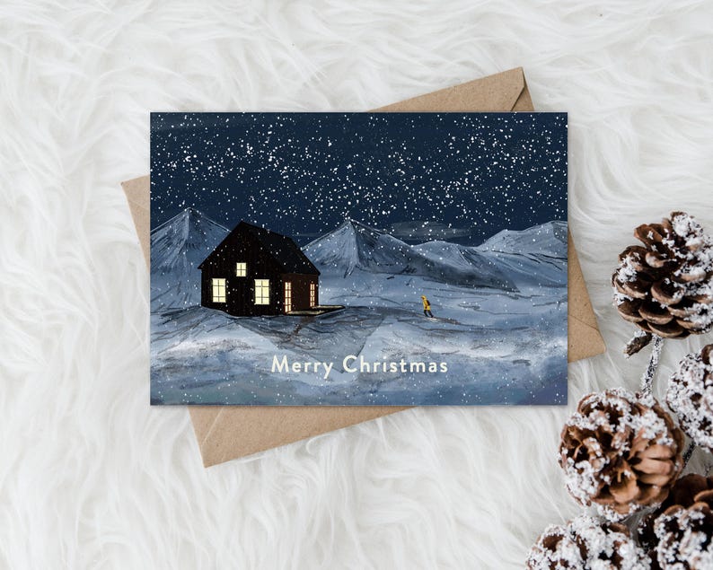 Mixed Scandi Christmas Card Set | Pack of 4 Designs image 3