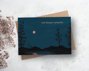 Deepest Sympathy Moon Card
