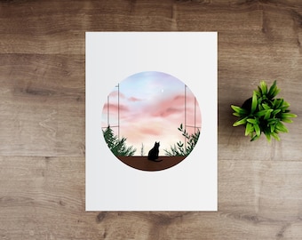 Cat in the Window Print