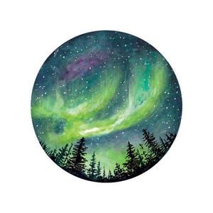 Northern Lights Giclée Watercolour Art Print image 4