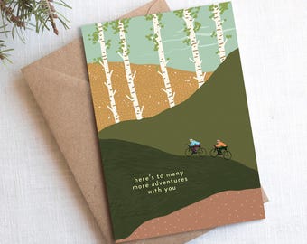 Adventures With You Cycling Card