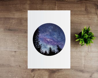 New Zealand Starry Sky Print A4
