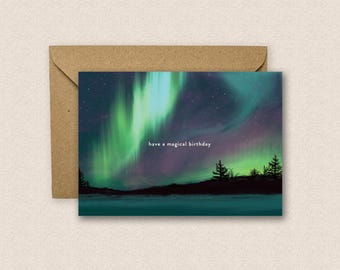 Magical Birthday Aurora Card